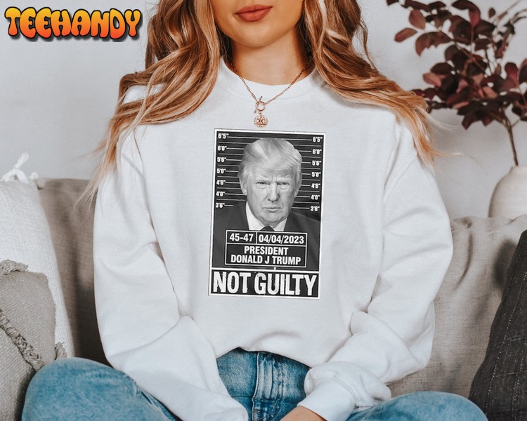 Donald Trump Not Guilty Police Mugshot Shirt, Not Guilty 45-47 President Trump Shirt