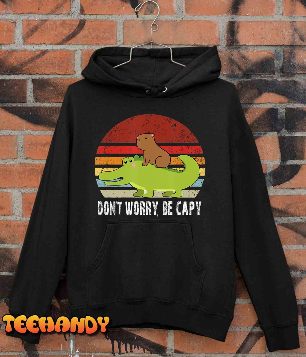 Dont Worry Be Capy, Pet Dad Mom Boy Girl Kids Outfit T-Shirt