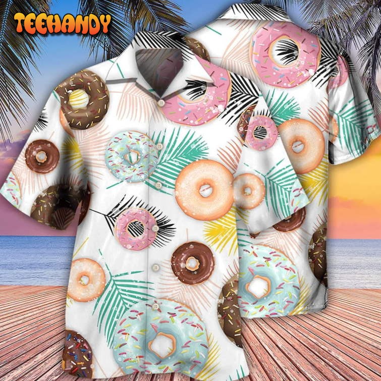 Donut Lover Hawaiian Shirt, Donut Aloha Shirt, Beach Hawaiian Shirt