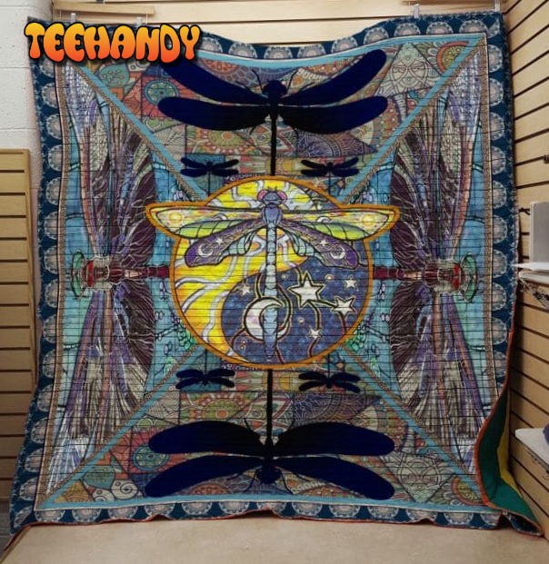 Dragonfly Here Comes The Sun Christmas Gift 3D Quilt Blanket