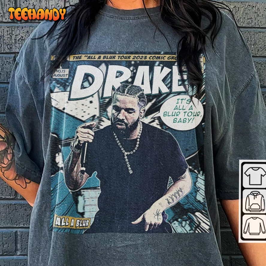 Drake 21 Comic Book Art Savage All A Blur World Tour Concert T Shirt