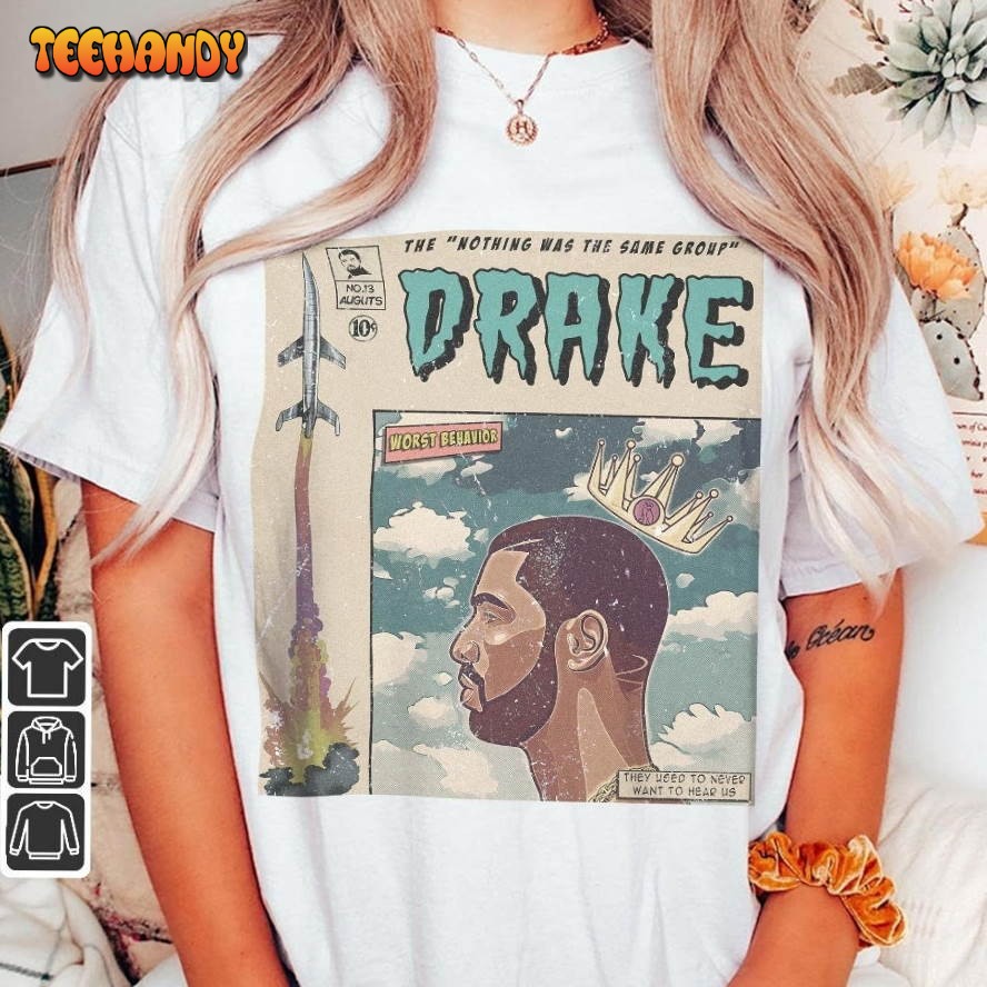 Drake Comic Book Art Nothing Was The Same Album World Tour T Shirt