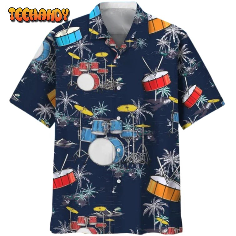 Drum Nature Beach Hawaiian Beach Shirts Drummer Aloha Hawaiian Shirt