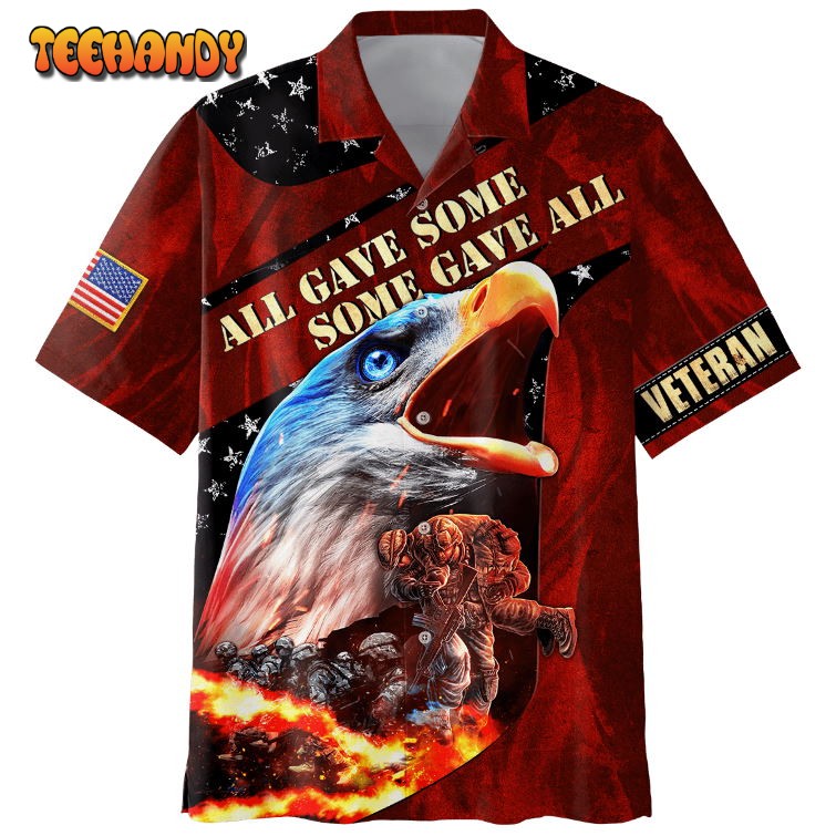 Eagle Hawaiian Shirt, Veteran Hawaii Shirt, Gift Shirt For Veteran