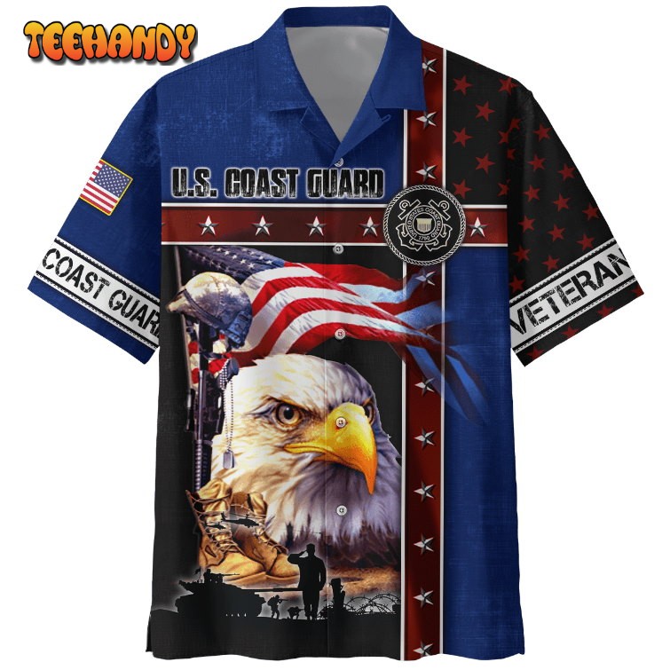 Eagle US Coast Guard 3D All Over Printed Unisex Veteran Hawaiian Shirts