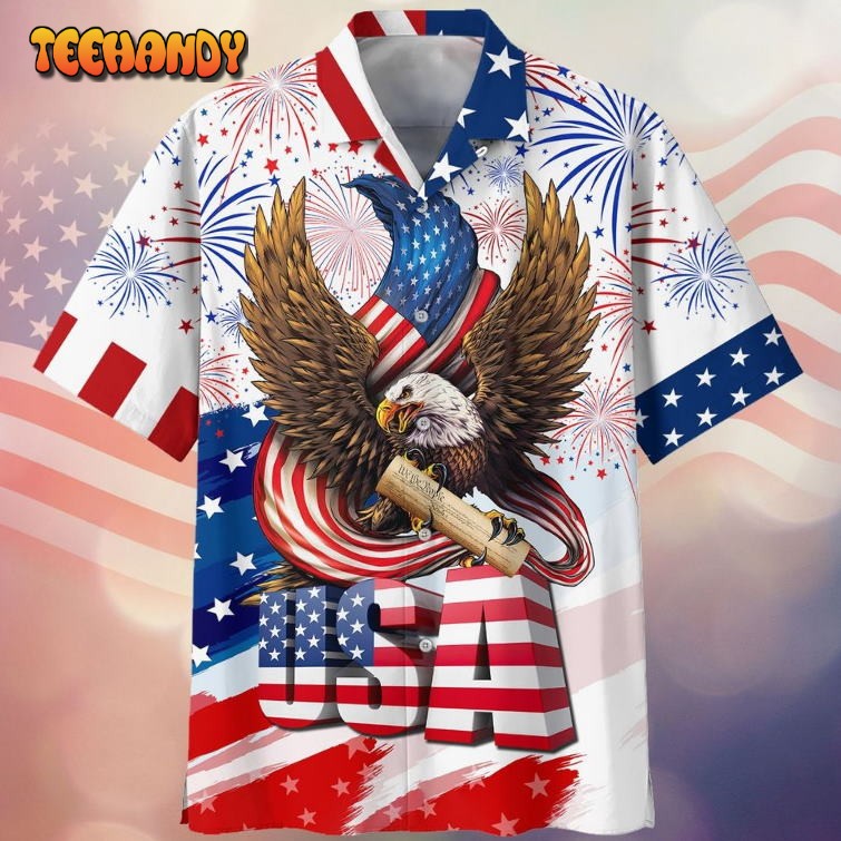 Eagle Usa Independence Day Aloha Hawaiian Shirt For Men And Women