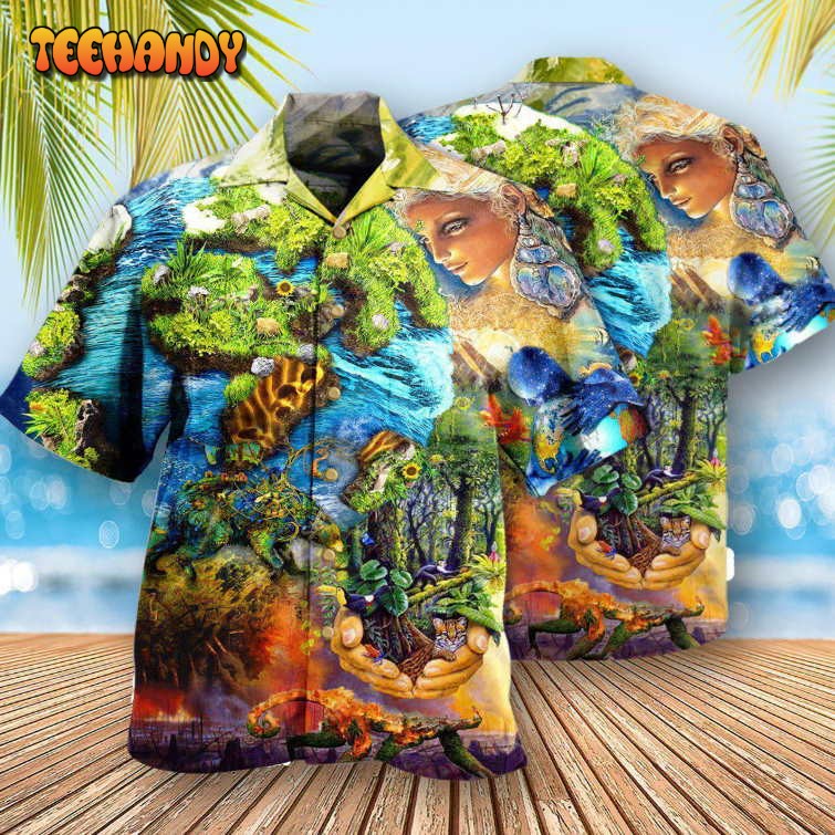 Earth With Environmental Protection Hawaiian Shirt