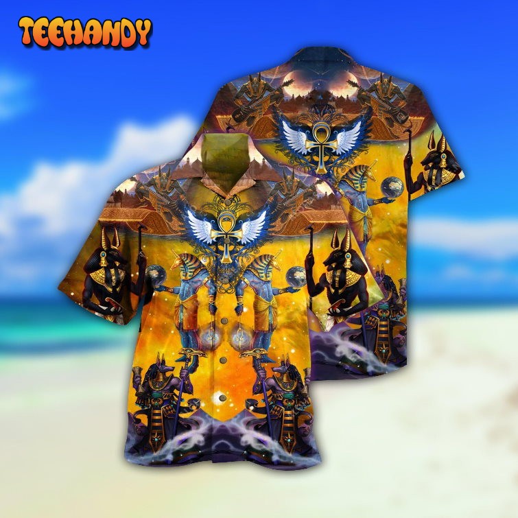 Egypt Gold Style With Vintange Style Hawaiian Shirt