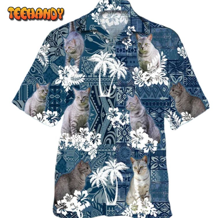 Egyptian Mau Hawaiian Shirt, 3D Full Print Cat Hawaiian Beach Shirts