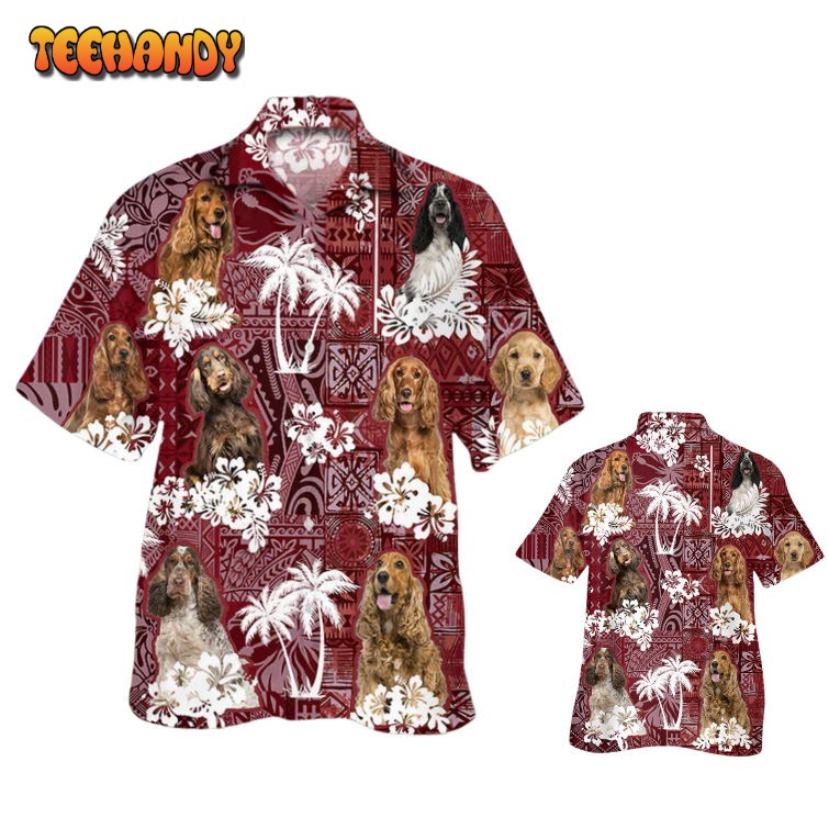 English Cocker Spaniel Hawaiian Shirt, Cute Dog On Hawaiian Shirts