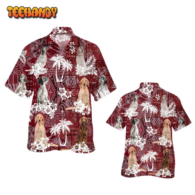 English Setter Hawaiian Shirt, Dog Hawaiian Shirts