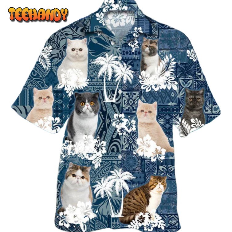 Exotic Shorthair Hawaiian Shirt, Aloha Beach Shirt For Cat Hawaiian Shirt