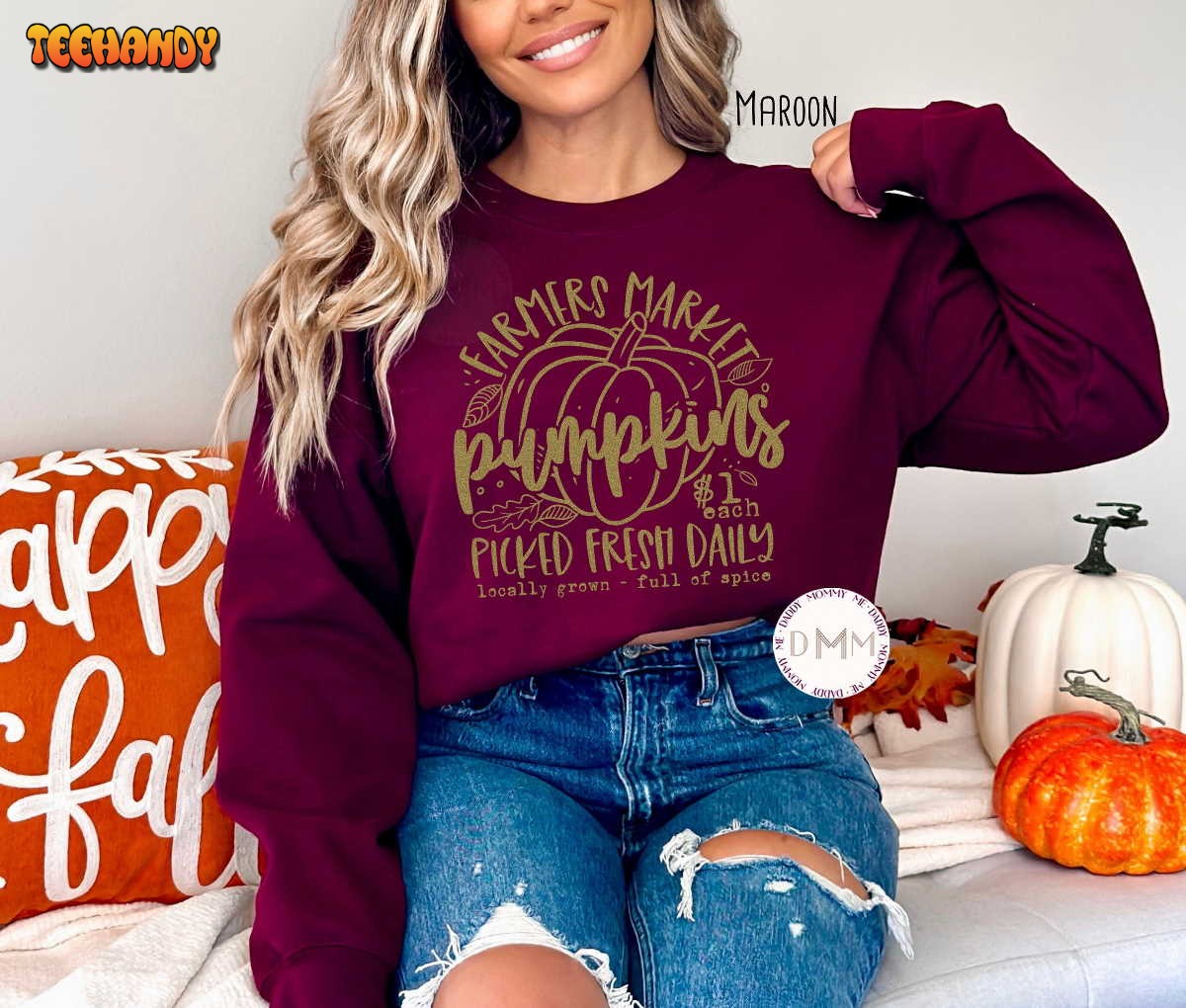 Farmers Market Pumpkins Sweatshirt Cute Fall Sweater Fall Sweatshirt