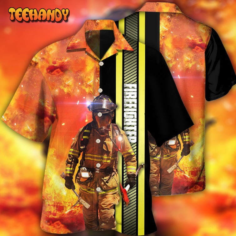 Firefighter Hot Fire Hawaiian Shirt