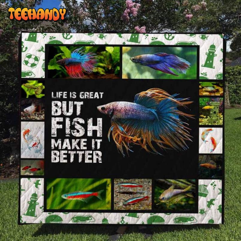 Fish 3D Customized Quilt Blanket