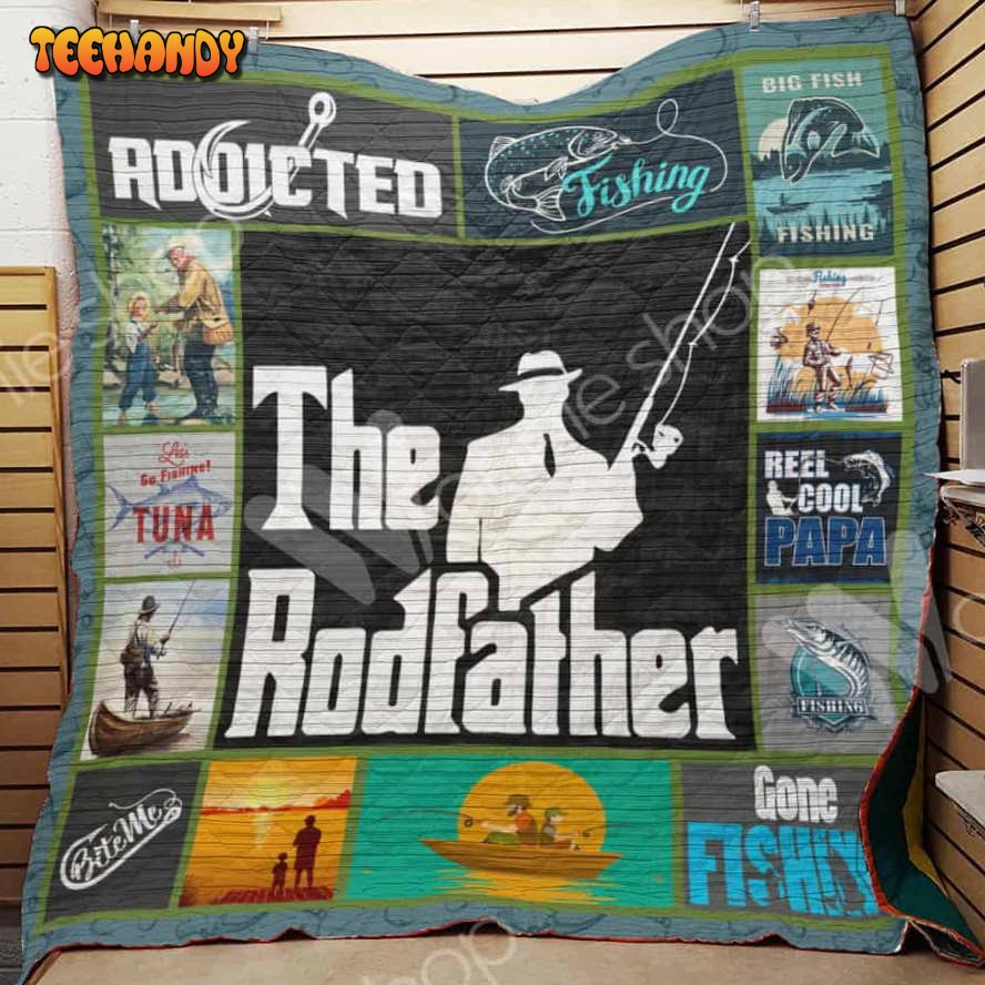 Fishing Dad 3D Customized Quilt Blanket