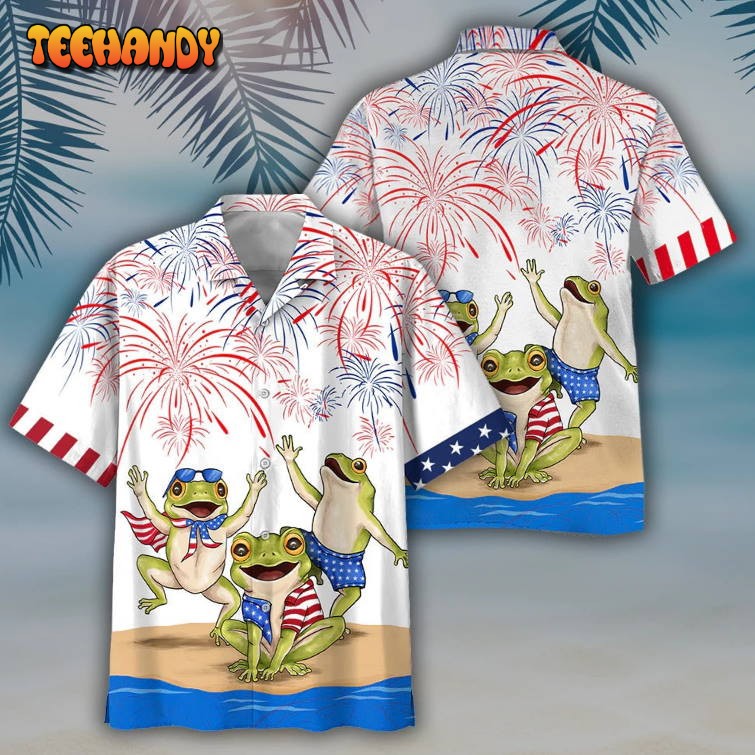 Frogs Hawaiian Shirt Independence Day, Frogs 3D Aloha Beach Shirts