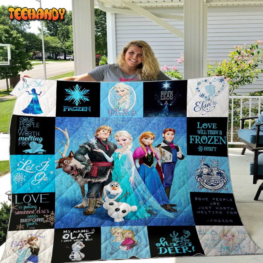 Frozen Disney Christmas Movie 3d Quilt Blanket