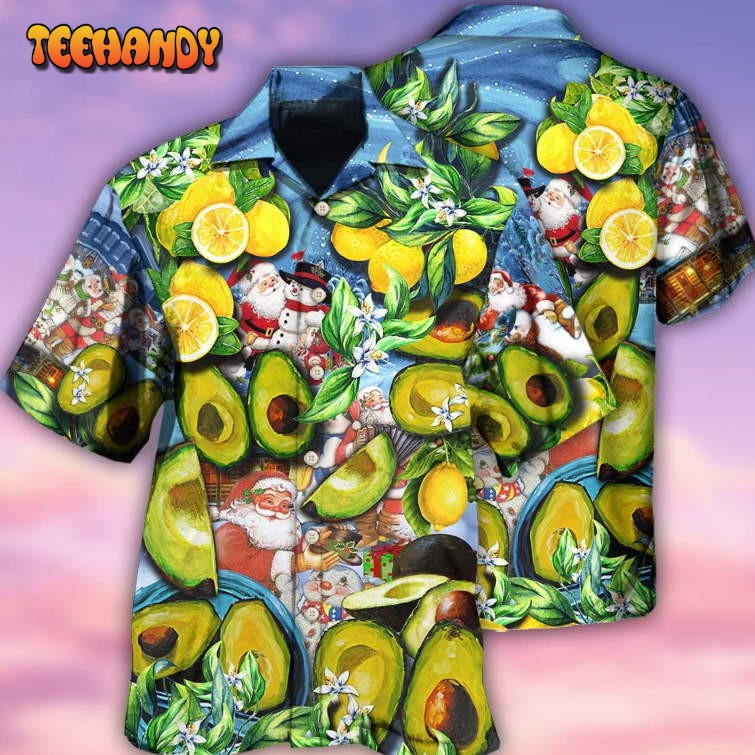 Fruit Avocado Lemon Summer Time Christmas Hawaiian Shirt