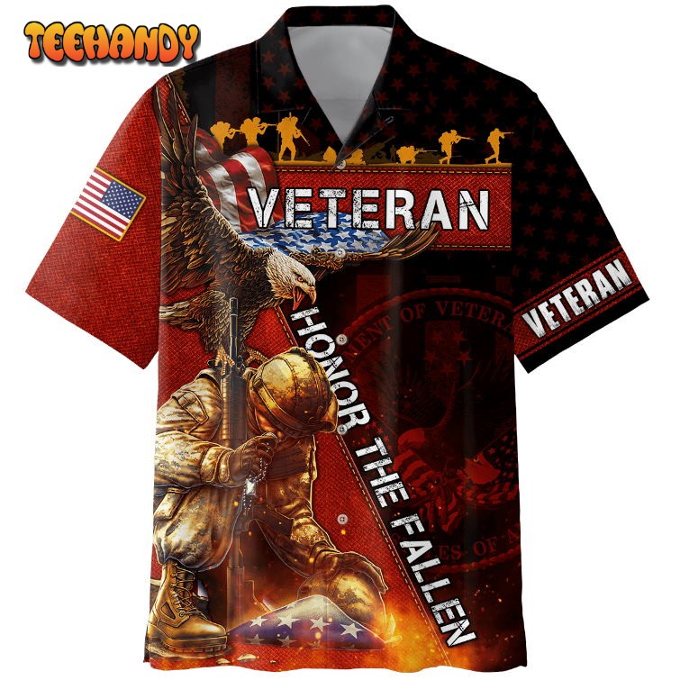 Full Printed Hawaiian Shirt, Beach Shirt For Him, Gift For Dad, US Veteran