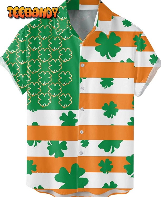 Funky Irish Hawaiian Shirts, St. Patrick’s Day Button Down Beach Shirt