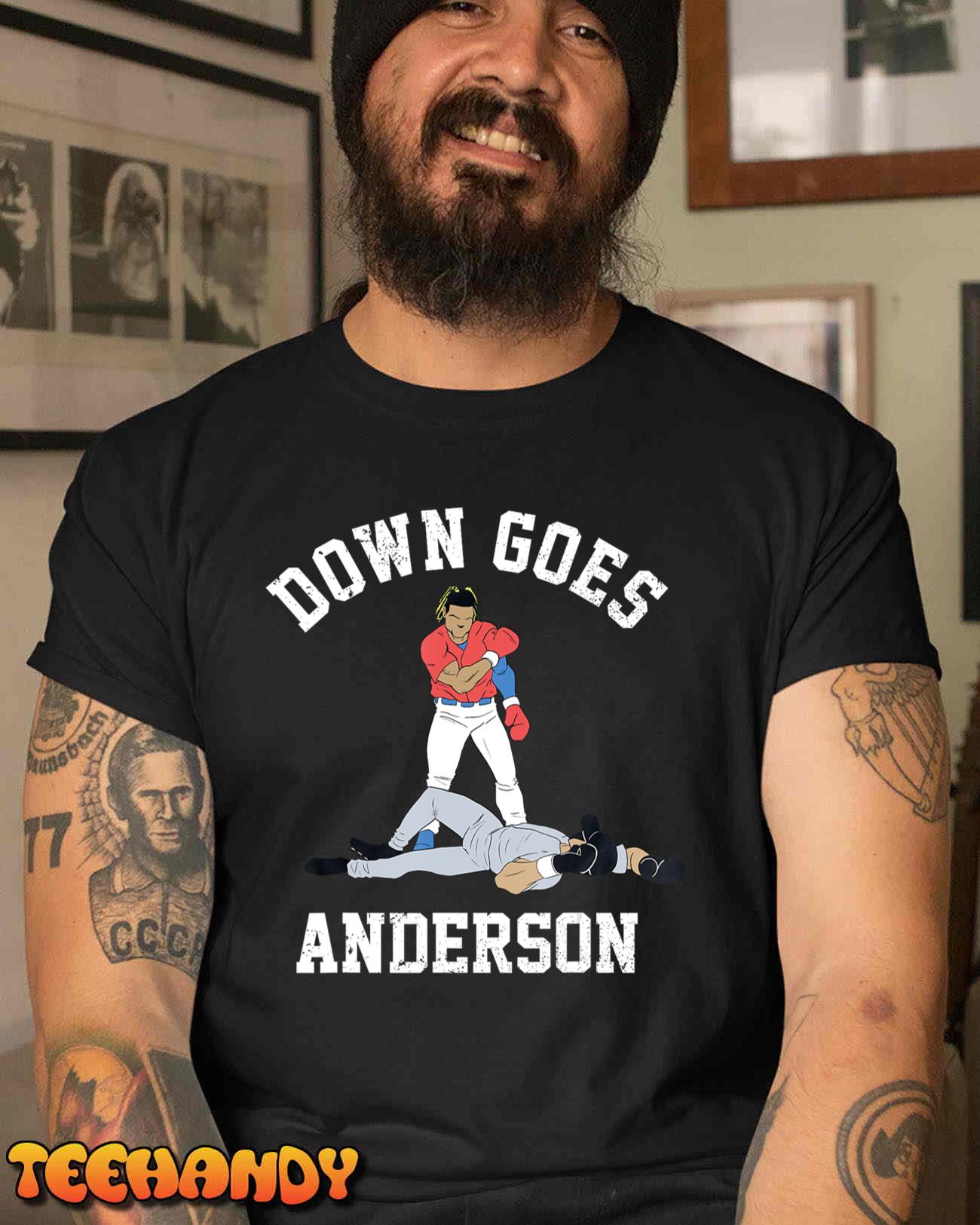 FUNNY BASEBALL DOWN GOES ANDERSON T-Shirt