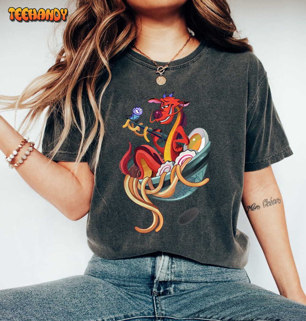 Funny Disney Mulan Characters Mushu Dragon Noodle Shirt