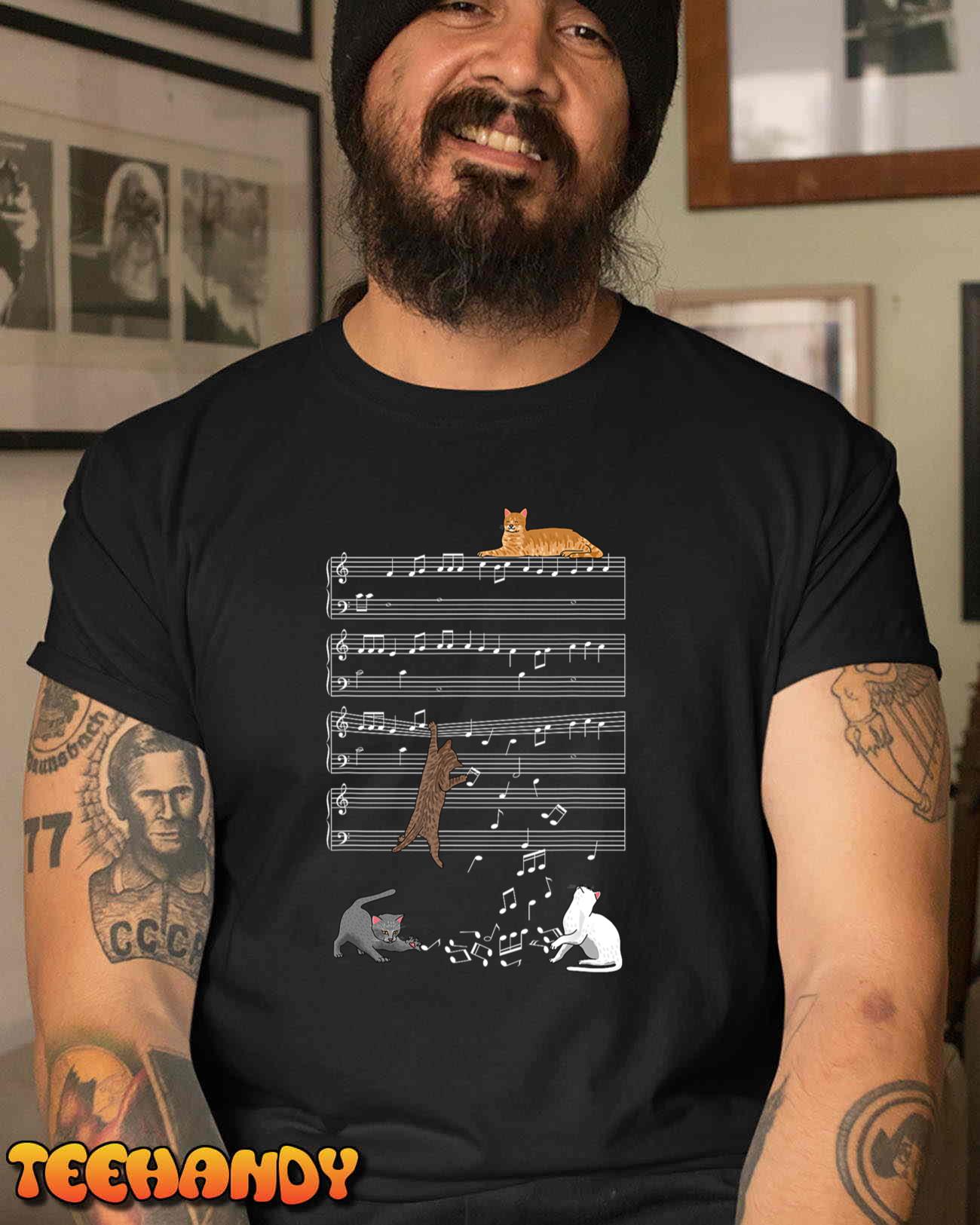 Funny Musical Cats, Cat And Music Lover, Funny Cat T-Shirt