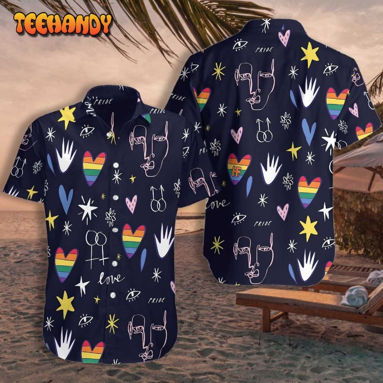 Gay Pride 3D Shirt, Love Is Love Happy LGBT Hawaiian Shirt, Pride Shirts