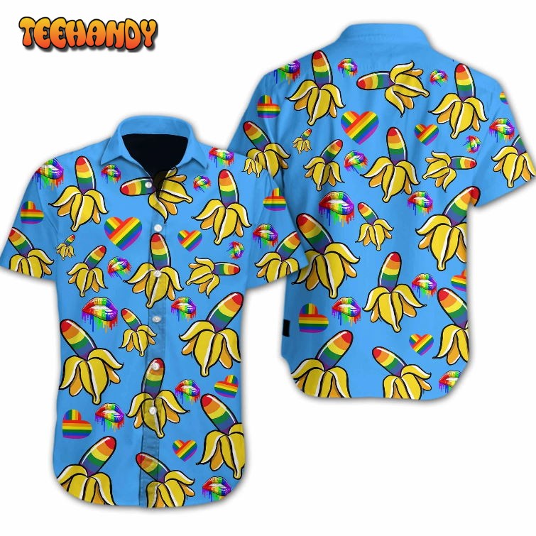 Gay Pride Gift Hawaiian Shirt, Banana Design Hawaiian Shirt