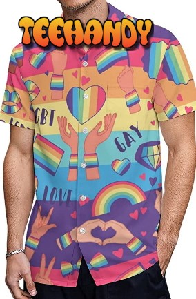 Gay Pride Hawaiian Shirt, Gay Hawaiian Shirt, Gift For Gay Man