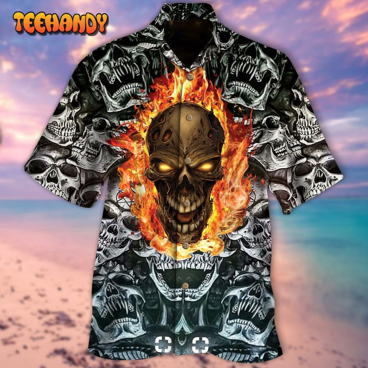 Ghost Rider Full Skulls All Over Printed 3D Hawaiian Shirt Ghost Hawaii Shirts