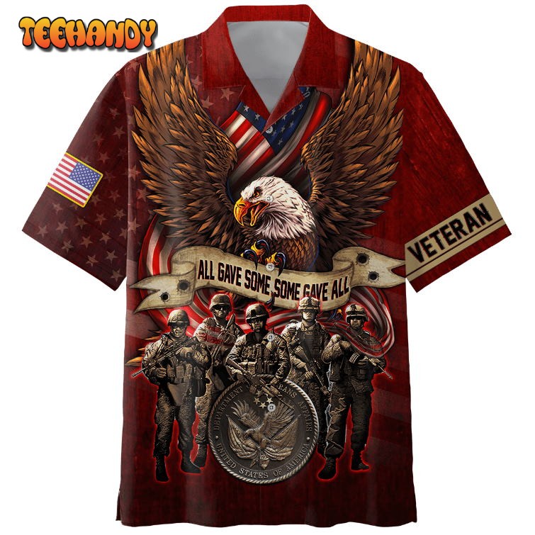 Gift Shirt For Memorial Day, 3D All Over Printed US Veteran Hawaiian Shirt