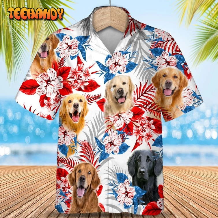 Golden Retriever Hawaiian Shirt, Aloha Beach Shirt For Dog Lover