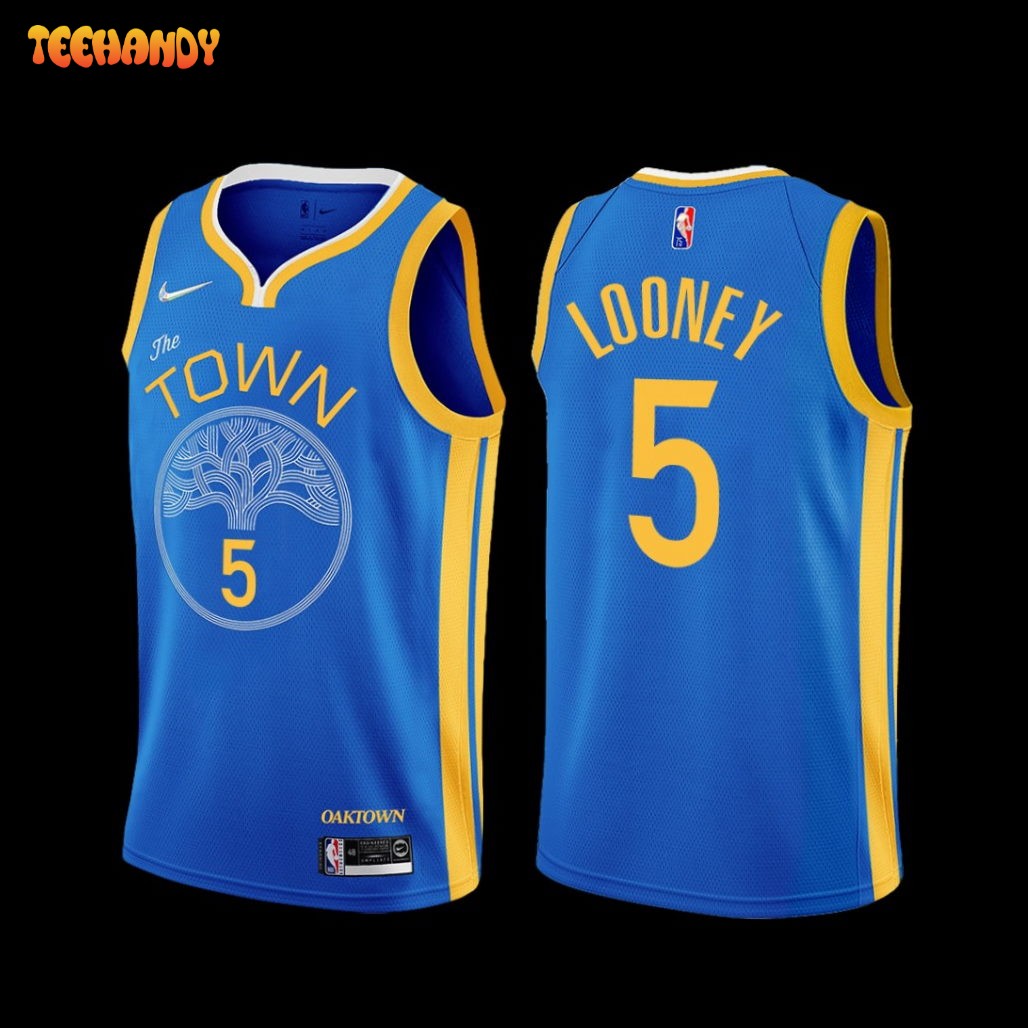 Golden State Warriors Kevon Looney 2022-23 Blue Earned Edition Jersey