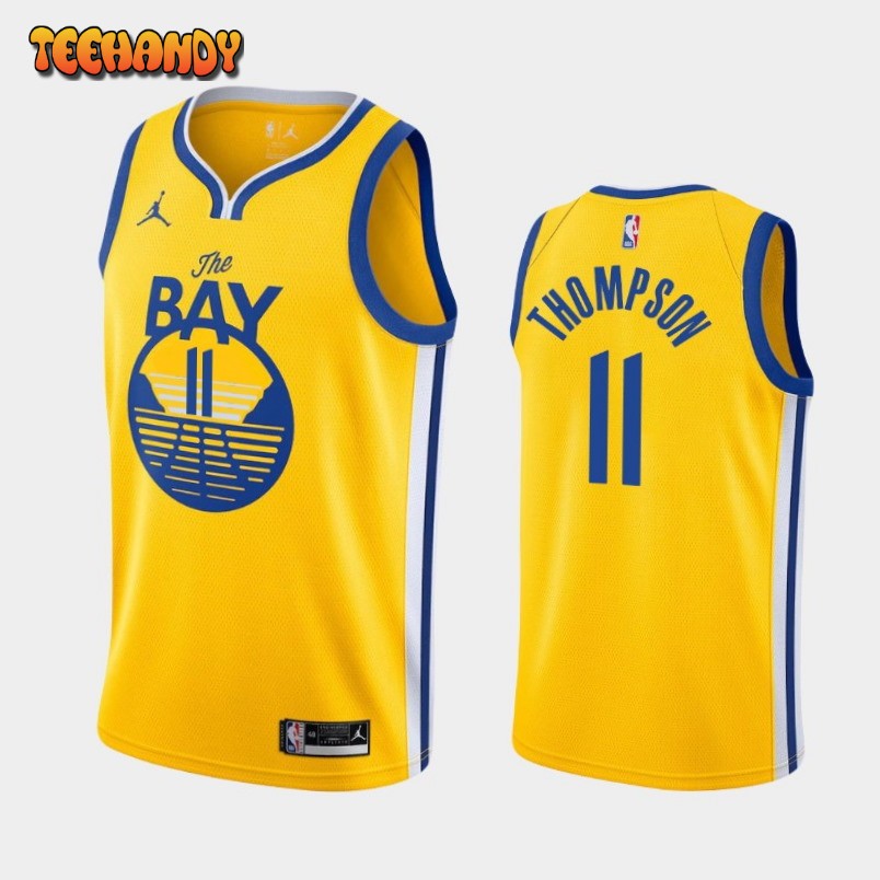 Golden State Warriors Klay Thompson 2021 Gold Statement Jersey