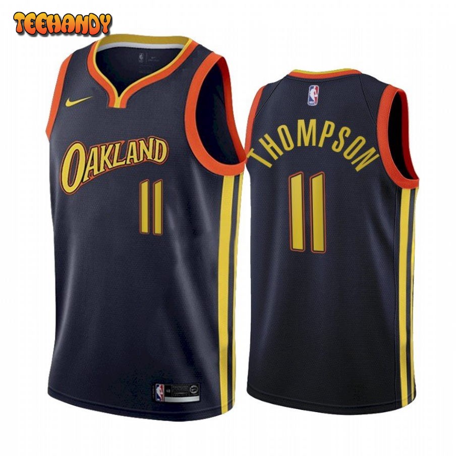 Golden State Warriors Klay Thompson 2021 Oakland City Navy Jersey