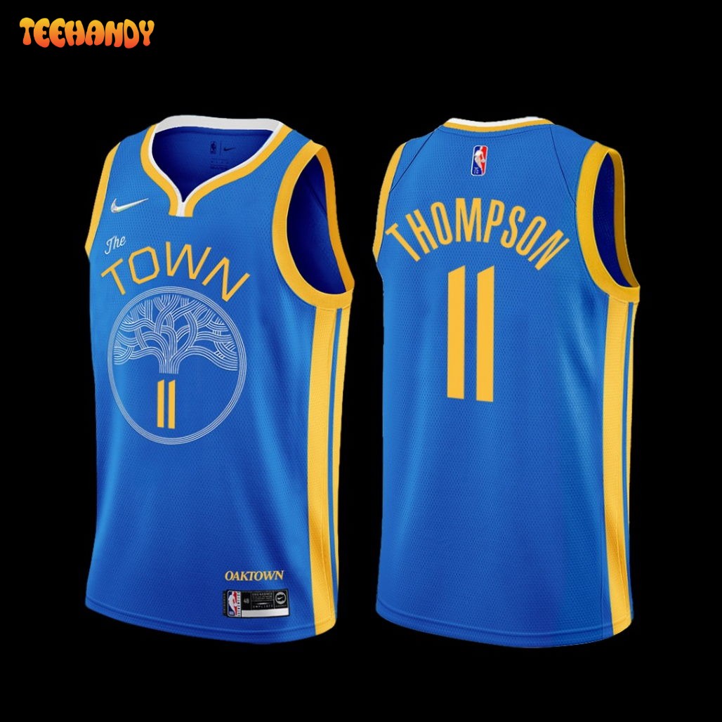 Golden State Warriors Klay Thompson 2022-23 Blue Earned Edition Jersey