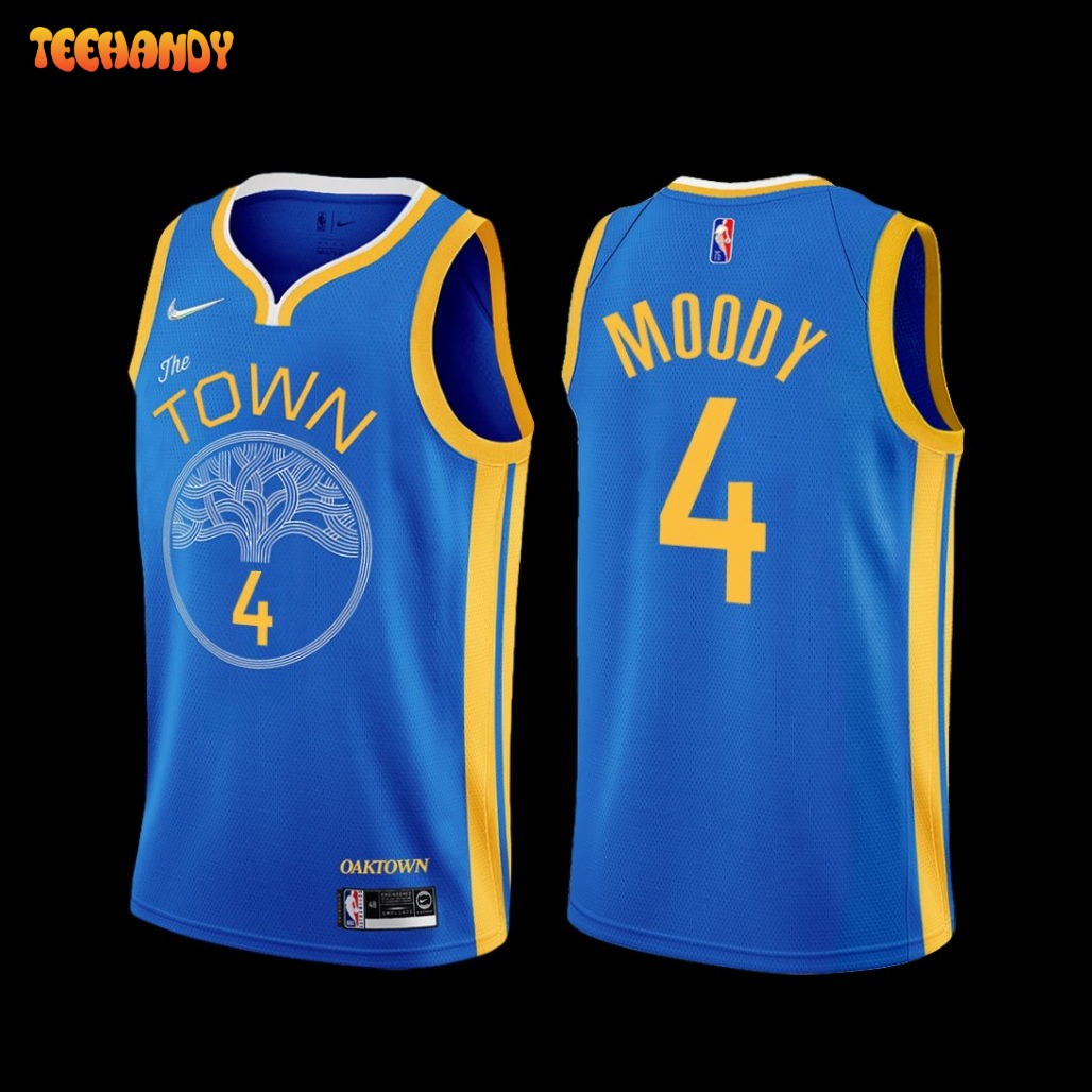 Golden State Warriors Moses Moody 2022-23 Blue Earned Edition Jersey