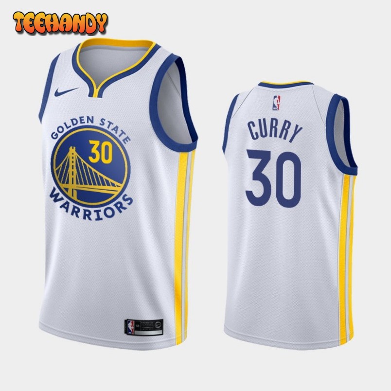 Golden State Warriors Stephen Curry 2020 White Association Jersey