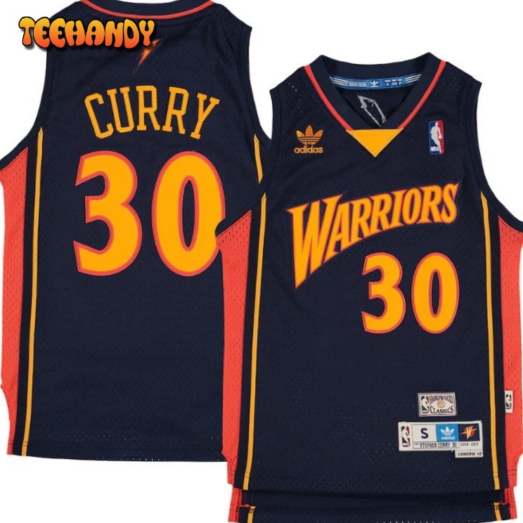 Golden State Warriors Stephen Curry Navy Throwback Jersey