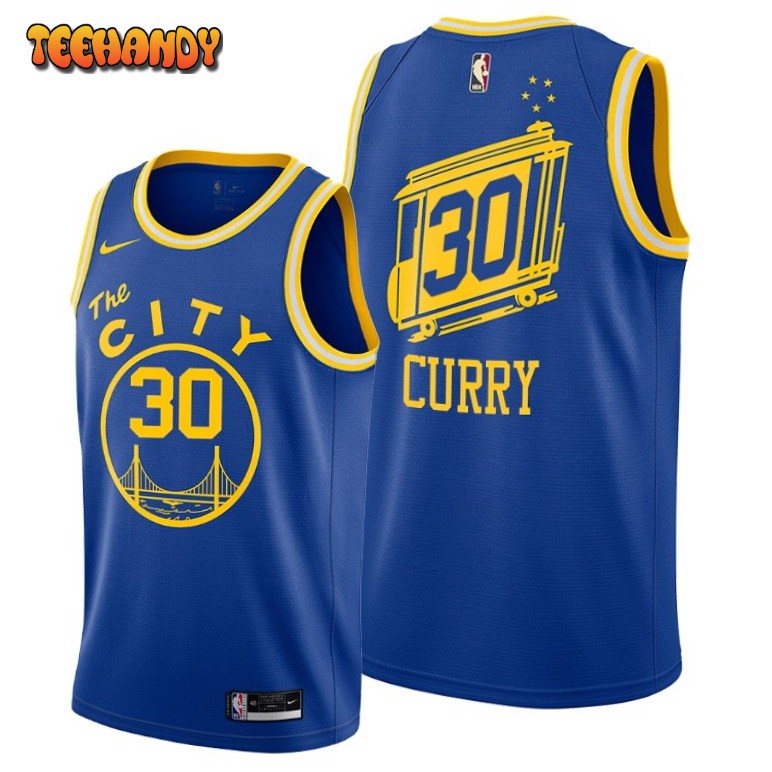 Golden State Warriors Stephen Curry Royal 2021 Classic Jersey