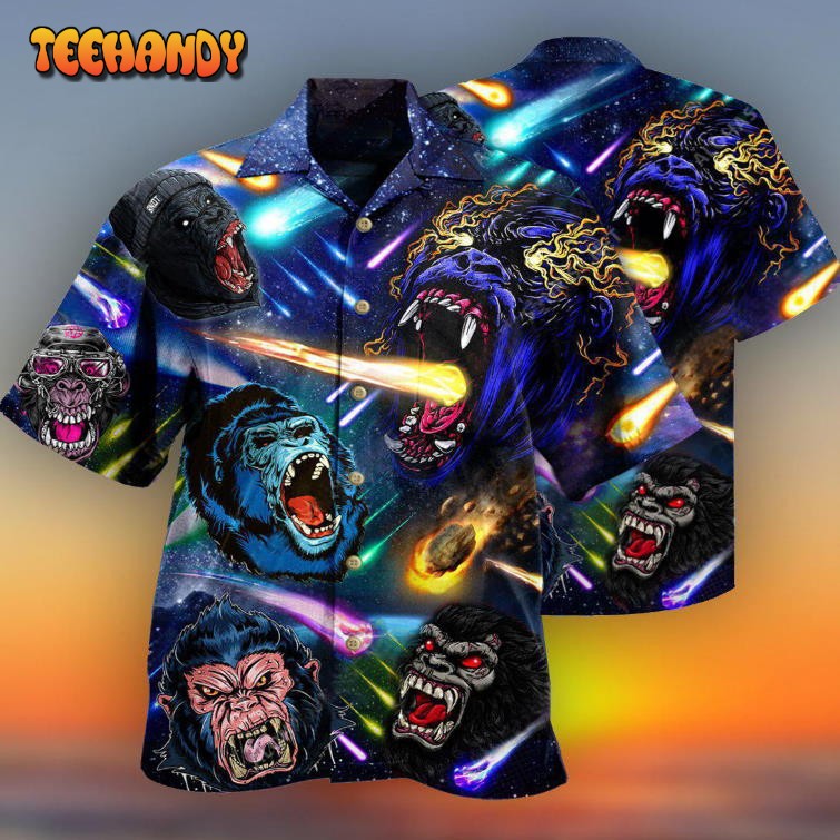 Gorilla Animals Amazing Screaming Gorilla Hawaiian Shirt