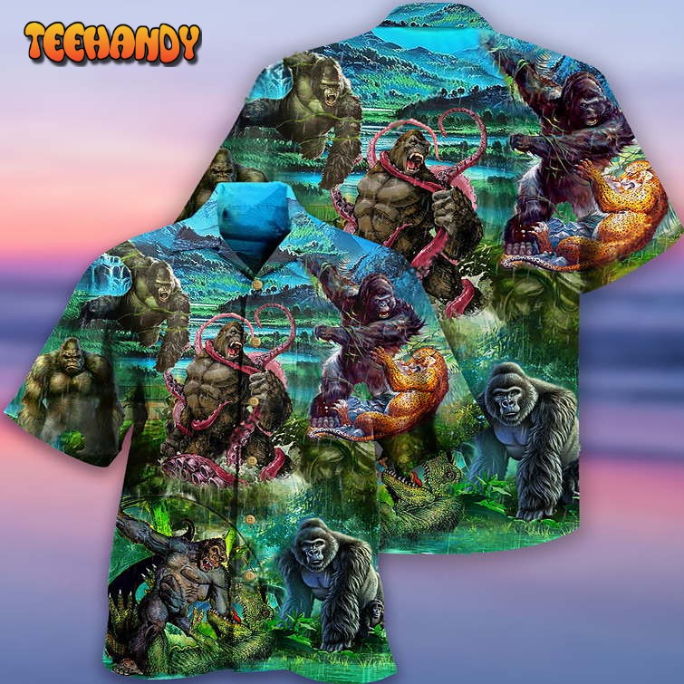 Gorilla Is The King Of The Jungle Cool Hawaiian Shirt