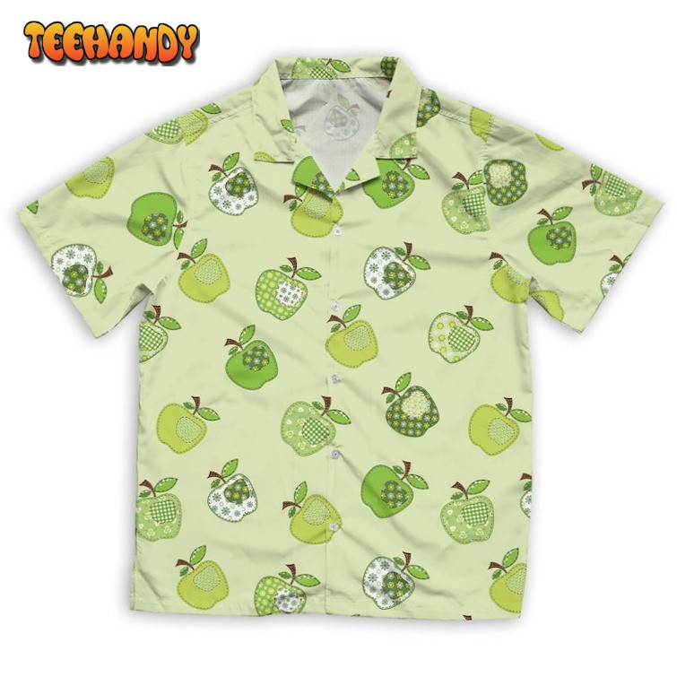 Green Apple Hawaiian Shirt, Aloha Shirt, Full Printed Fruit Hawaiian Shirt