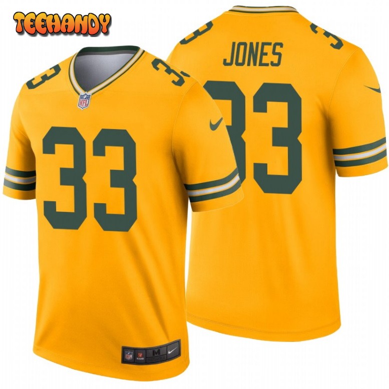 Green Bay Packers Aaron Jones Gold Inverted Limited Jersey