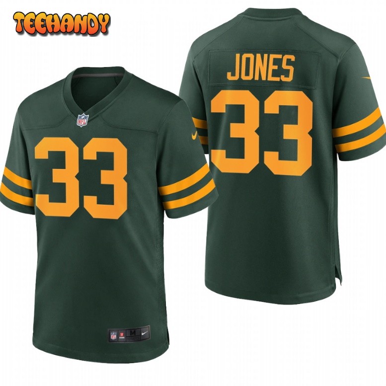 Green Bay Packers Aaron Jones Green Throwback Limited Jersey