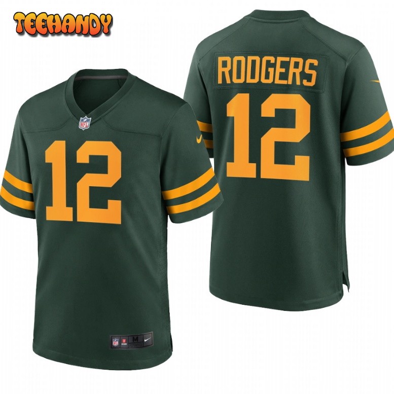 Green Bay Packers Aaron Rodgers Green Throwback Limited Jersey