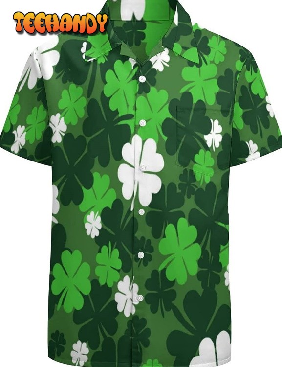 Green Clover Hawaiian Shirt Full Printed Clover Shirt