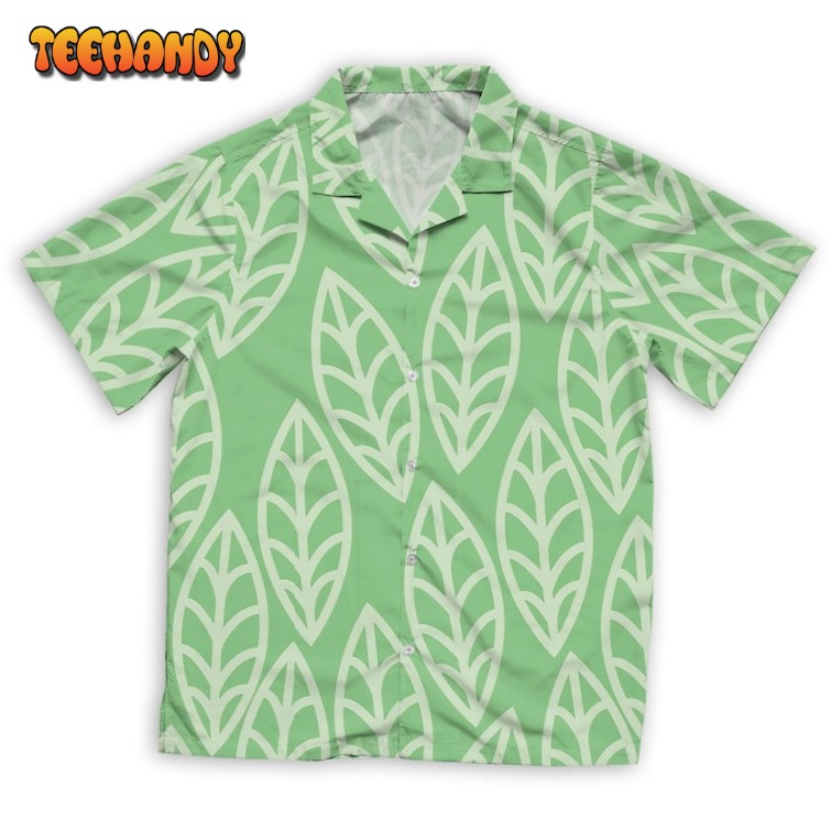 Green Leaves Pattern Hawaiian Shirt, Full Printed Aloha Hawaiian Shirt